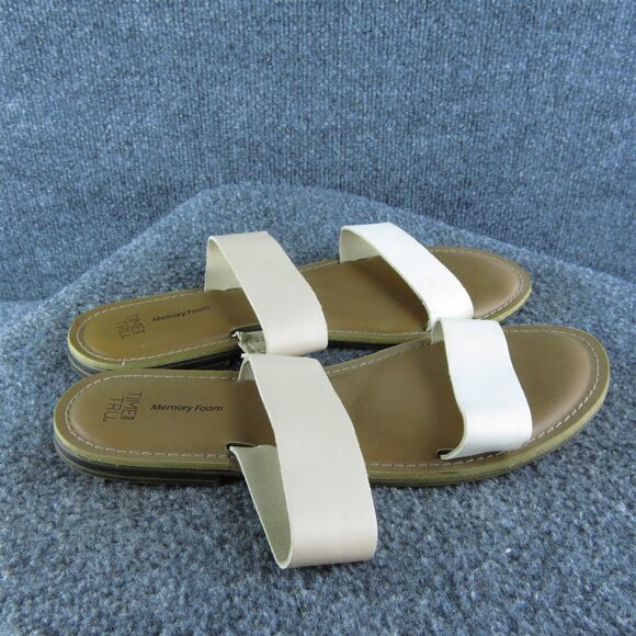Time And Tru Women's Slide White Synthetic Size 9M Gently Used 2025 - Picture 3 of 6